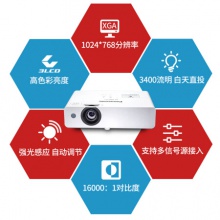 松下（Panasonic）PT-WX3400L 投影儀 投影機辦公（標(biāo)清 3400流明 HDMI）